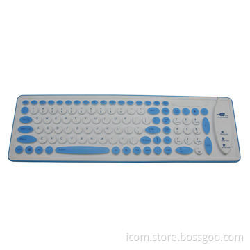 103 Round Keys Silicone Keyboard, Double-color, Water-resistant, Multiple Language Available